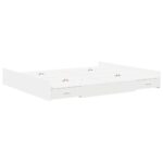 vidaXL Rám postele s úložným prostorem so zásuvkou Biela 200 x 200 cm – Obrázok 7