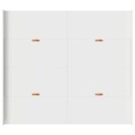 vidaXL Rám postele s úložným prostorem so zásuvkou Biela 200 x 200 cm – Obrázok 8