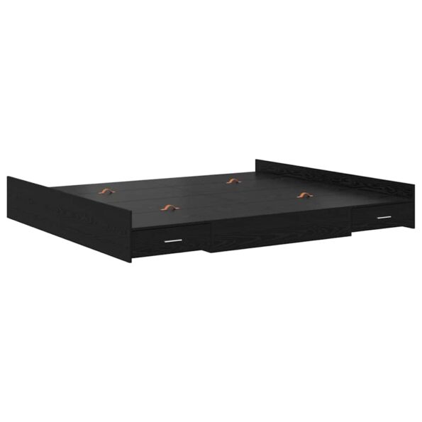 vidaXL Rám postele s úložným prostorem Čierny dub 200 x 200 cm – Obrázok 4