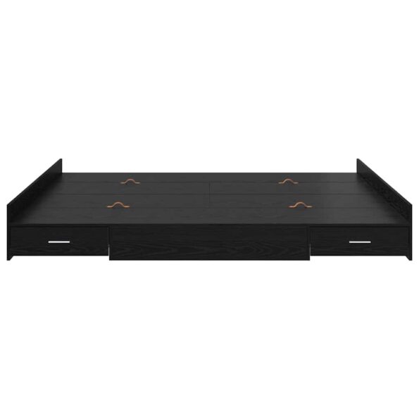 vidaXL Rám postele s úložným prostorem Čierny dub 200 x 200 cm – Obrázok 5