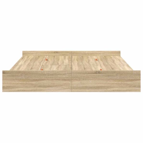 vidaXL Rám postele s úložným prostorem dub sonoma 200 x 200 cm – Obrázok 6