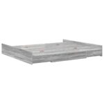 vidaXL Rám postele s úložným prostorem Sivý Sonoma 200 x 200 cm – Obrázok 4