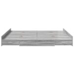 vidaXL Rám postele s úložným prostorem Sivý Sonoma 200 x 200 cm – Obrázok 5