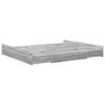 vidaXL Rám postele s úložným prostorem Sivý Sonoma 200 x 200 cm – Obrázok 7