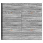 vidaXL Rám postele s úložným prostorem Sivý Sonoma 200 x 200 cm – Obrázok 8