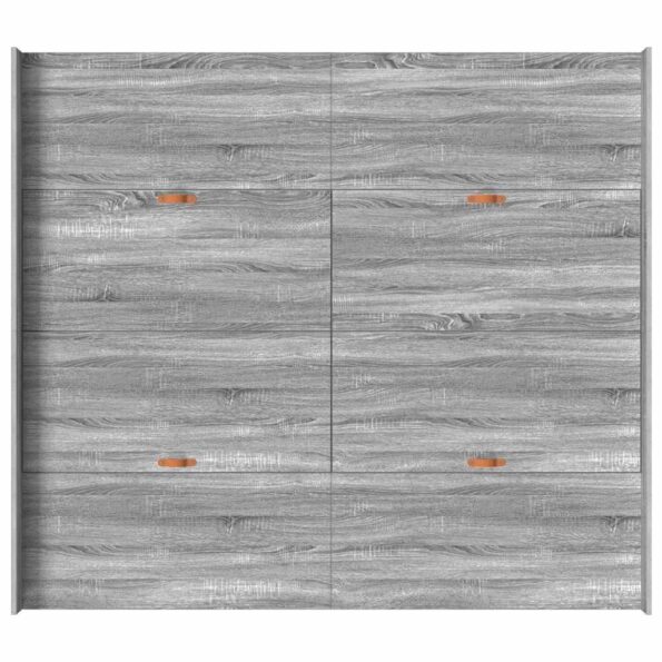 vidaXL Rám postele s úložným prostorem Sivý Sonoma 200 x 200 cm – Obrázok 8