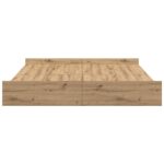 vidaXL Rám postele s úložným prostorem Remeselný dub 200 x 200 cm – Obrázok 6