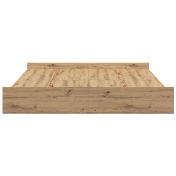 vidaXL Rám postele s úložným prostorem Remeselný dub 200 x 200 cm – Obrázok 6
