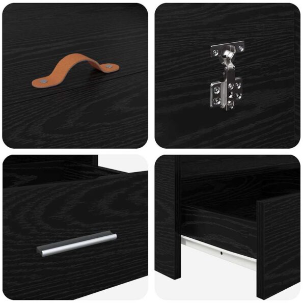 vidaXL Rám postele s úložným prostorem Čierny dub 160 x 200 cm – Obrázok 9