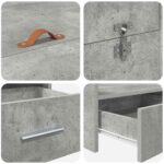 vidaXL Rám postele s úložným prostorem Betónovo sivá 160 x 200 cm – Obrázok 9