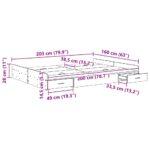 vidaXL Rám postele s úložným prostorem Dymová dub 160 x 200 cm – Obrázok 11