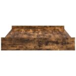 vidaXL Rám postele s úložným prostorem Dymová dub 160 x 200 cm – Obrázok 6