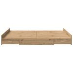 vidaXL Rám postele s úložným prostorem Remeselný dub 160 x 200 cm – Obrázok 6