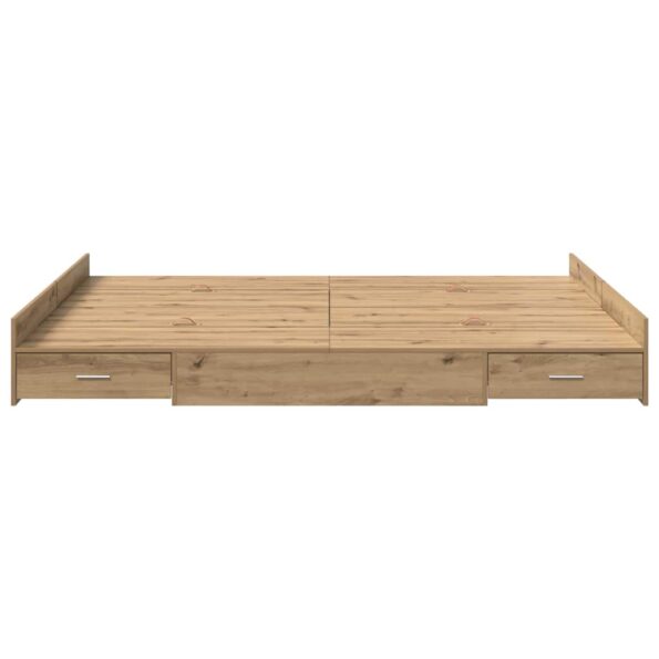 vidaXL Rám postele s úložným prostorem Remeselný dub 160 x 200 cm – Obrázok 6