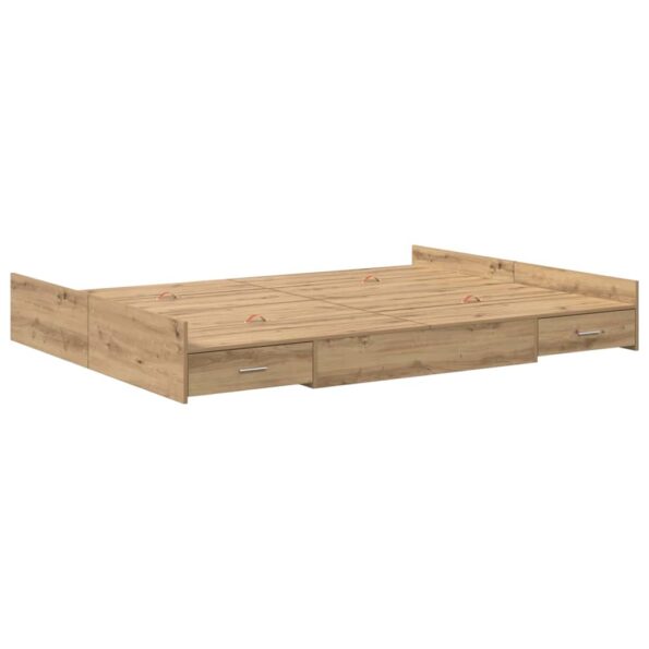 vidaXL Rám postele s úložným prostorem Remeselný dub 160 x 200 cm – Obrázok 8