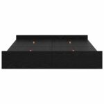 vidaXL Rám postele s úložným prostorem Čierny dub 150 x 200 cm – Obrázok 6