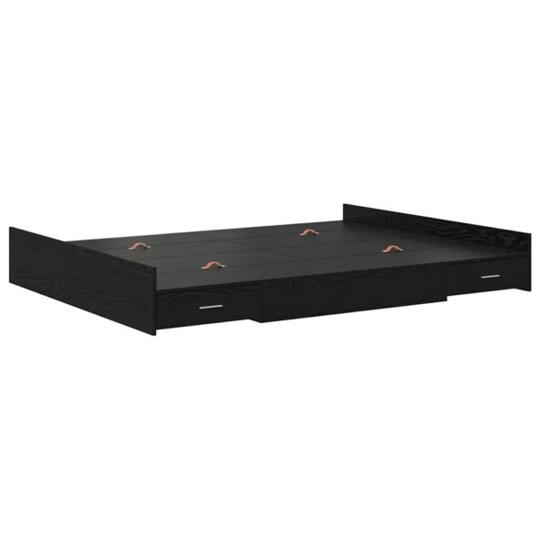 vidaXL Rám postele s úložným prostorem Čierny dub 150 x 200 cm – Obrázok 7