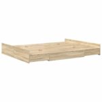 vidaXL Rám postele s úložným prostorem Sonoma dub 150 x 200 cm – Obrázok 4