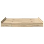 vidaXL Rám postele s úložným prostorem Sonoma dub 150 x 200 cm – Obrázok 5