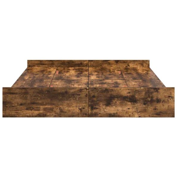 vidaXL Rám postele s úložným prostorem Dymová dub 150 x 200 cm – Obrázok 6