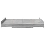 vidaXL Rám postele s úložným prostorem Sivý Sonoma 150 x 200 cm – Obrázok 5