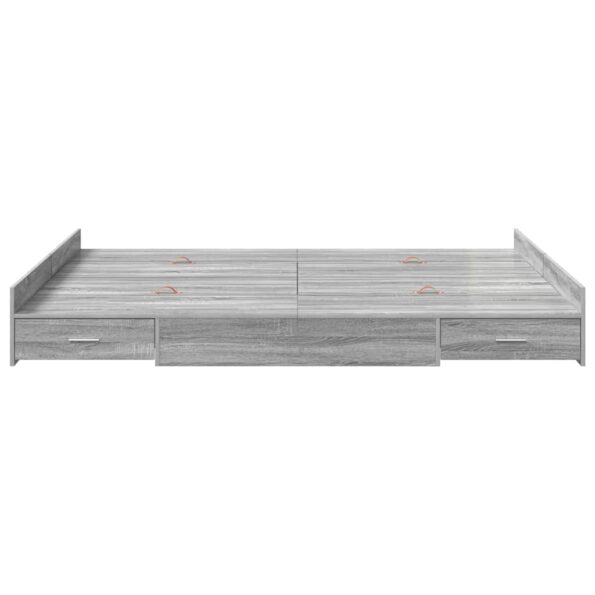 vidaXL Rám postele s úložným prostorem Sivý Sonoma 150 x 200 cm – Obrázok 5