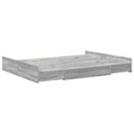 vidaXL Rám postele s úložným prostorem Sivý Sonoma 150 x 200 cm – Obrázok 7