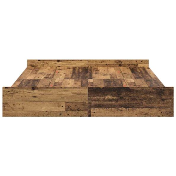vidaXL Rám postele s úložným prostorem Staré drevo 150 x 200 cm – Obrázok 6