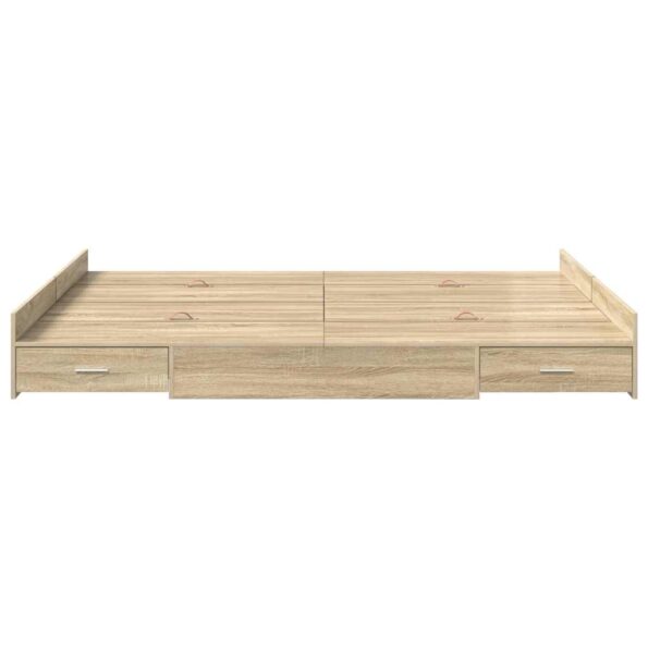vidaXL Rám postele s úložným prostorem Sonoma dub 140 x 200 cm – Obrázok 5