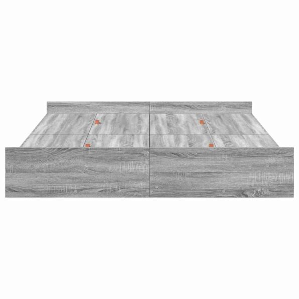 vidaXL Rám postele s úložným prostorem Sivý dub sonoma 140 x 200 cm – Obrázok 6