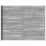 vidaXL Rám postele s úložným prostorem Sivý dub sonoma 140 x 200 cm – Obrázok 8