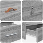 vidaXL Rám postele s úložným prostorem Sivý dub sonoma 140 x 200 cm – Obrázok 9