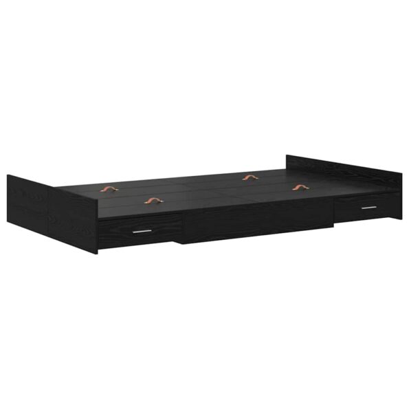 vidaXL Rám postele s úložným prostorem Čierny dub 120 x 200 cm – Obrázok 4