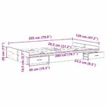 vidaXL Rám postele s úložným prostorem Sonoma dub 120 x 200 cm – Obrázok 11
