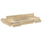vidaXL Rám postele s úložným prostorem Sonoma dub 120 x 200 cm – Obrázok 2
