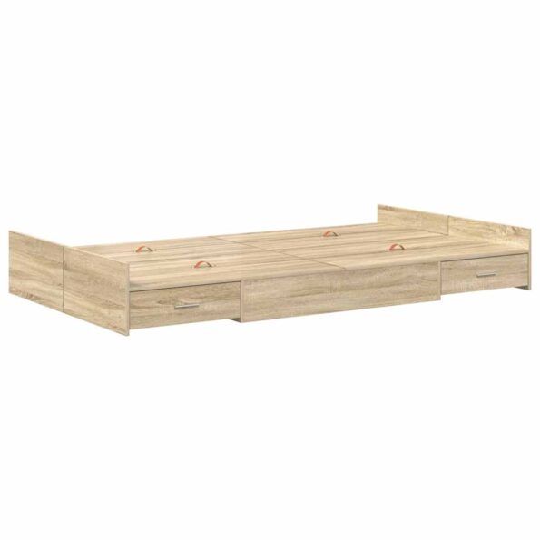 vidaXL Rám postele s úložným prostorem Sonoma dub 120 x 200 cm – Obrázok 4