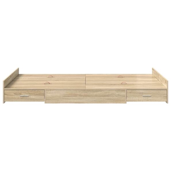 vidaXL Rám postele s úložným prostorem Sonoma dub 120 x 200 cm – Obrázok 5