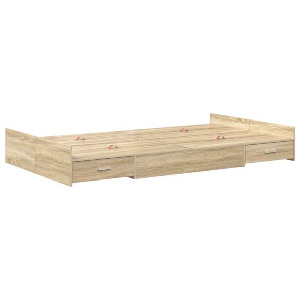 vidaXL Rám postele s úložným prostorem Sonoma dub 120 x 200 cm – Obrázok 7