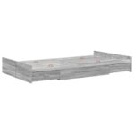 vidaXL Rám postele s úložným prostorem Sivý Sonoma 120 x 200 cm – Obrázok 4
