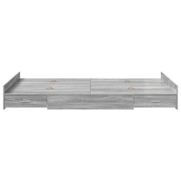 vidaXL Rám postele s úložným prostorem Sivý Sonoma 120 x 200 cm – Obrázok 5