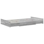 vidaXL Rám postele s úložným prostorem Sivý Sonoma 120 x 200 cm – Obrázok 7