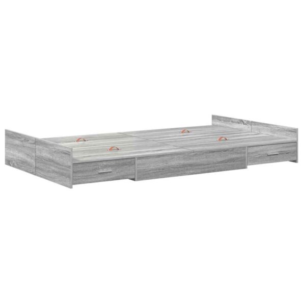 vidaXL Rám postele s úložným prostorem Sivý Sonoma 120 x 200 cm – Obrázok 7