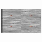 vidaXL Rám postele s úložným prostorem Sivý Sonoma 120 x 200 cm – Obrázok 8
