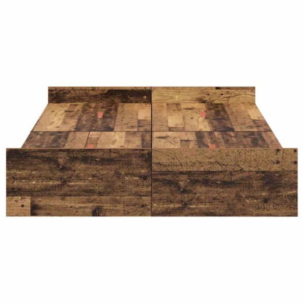 vidaXL Rám postele s úložným prostorem Staré drevo 120 x 200 cm – Obrázok 6