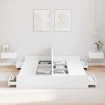 vidaXL Rám postele s úložným prostorem so zásuvkou Biela 140 x 190 cm – Obrázok 3