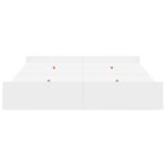 vidaXL Rám postele s úložným prostorem so zásuvkou Biela 140 x 190 cm – Obrázok 6