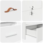 vidaXL Rám postele s úložným prostorem so zásuvkou Biela 140 x 190 cm – Obrázok 9