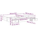 vidaXL Rám postele s úložným prostorem dub artisan 140 x 190 cm – Obrázok 12