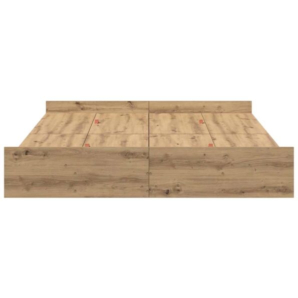 vidaXL Rám postele s úložným prostorem dub artisan 140 x 190 cm – Obrázok 7