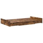 vidaXL Rám postele s úložným prostorem Dymová dub 120 x 190 cm – Obrázok 4